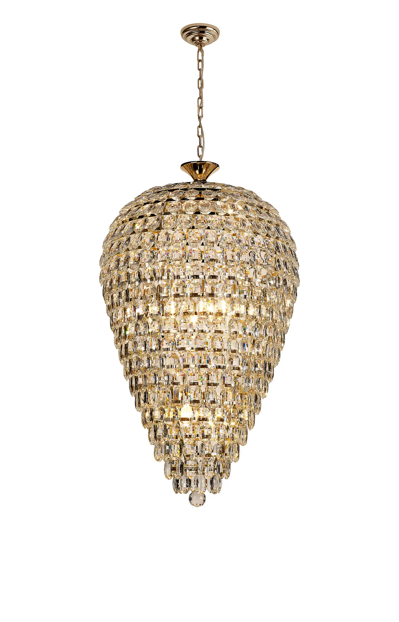IL32886  Coniston Acorn Pendant 16 Light French Gold